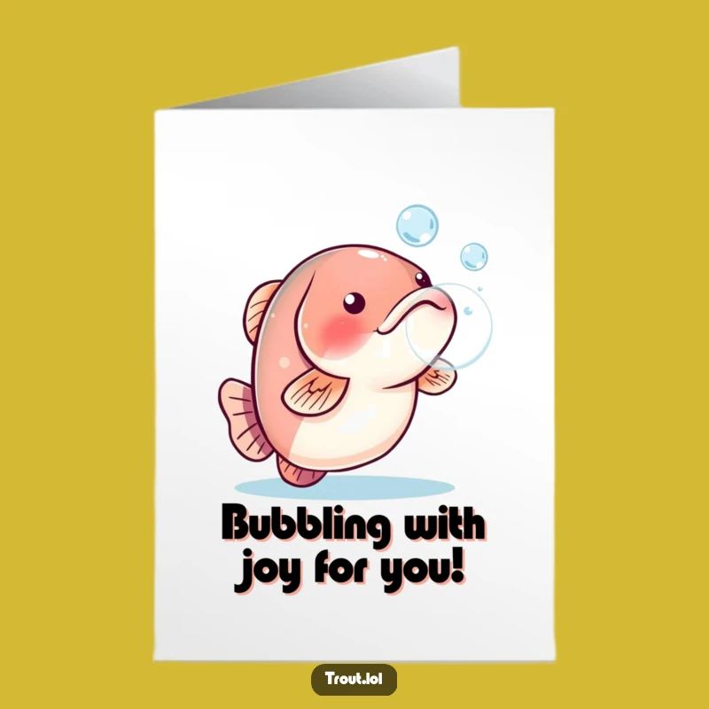 Free Printable Congrats Card: Trout Bubble, Humorous Downloadable Gift