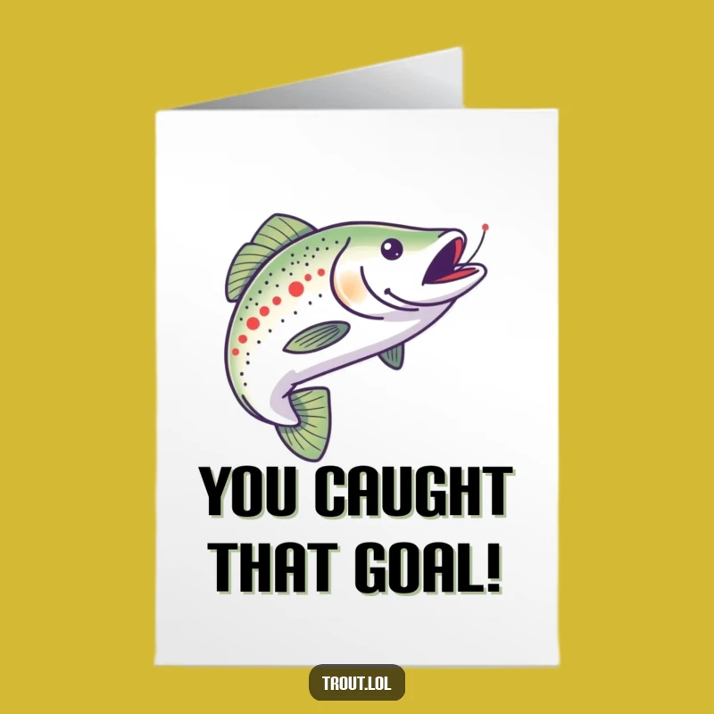 Free Printable Congrats Card: Trout's Shiny Pursuit Your Success Downloadable