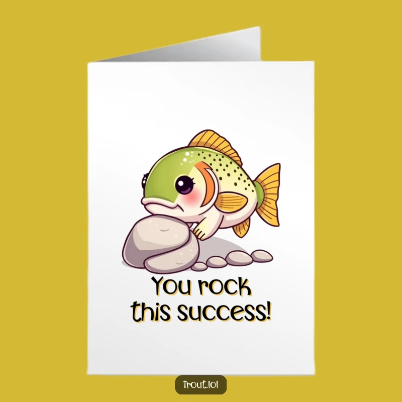 Free Printable Congrats: Determined Kawaii Trout Paves the Way to Success
