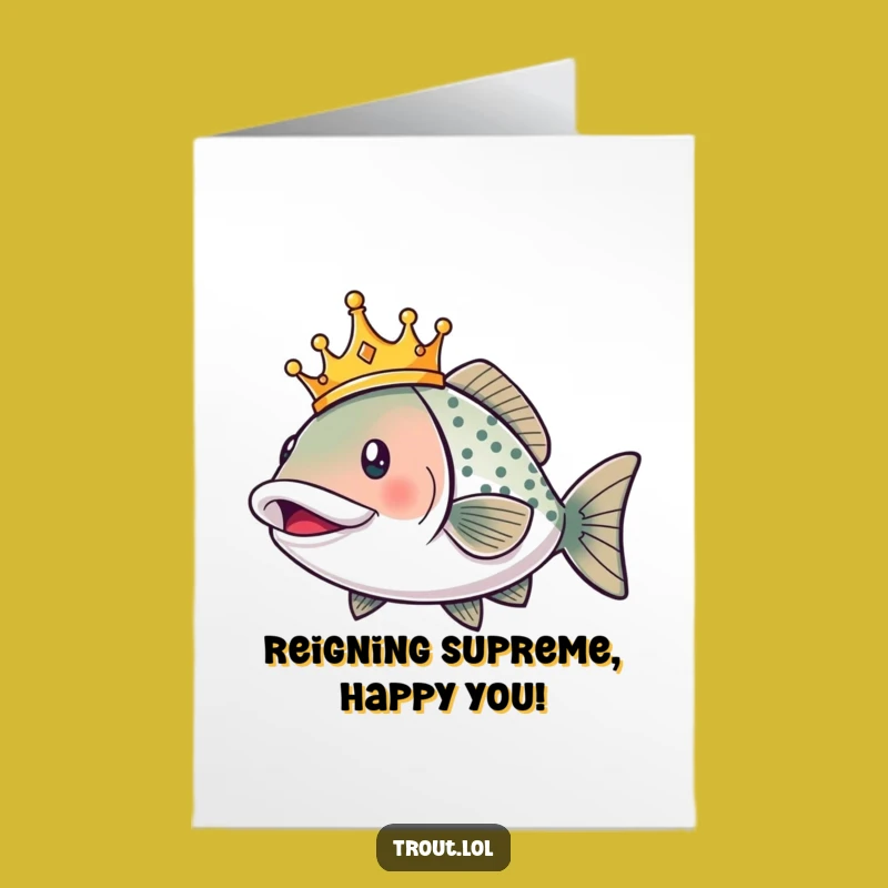 Free Printable Congrats Trout Card - Royal Funny Fish Achievement Downloadable
