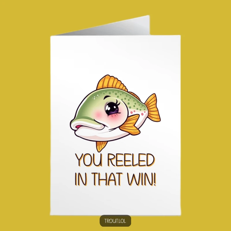 Free Printable Congrats Card: Winking Trout's Mischief is Your Success Downloadable