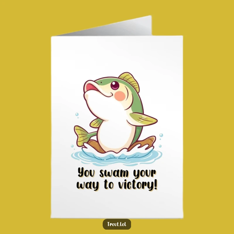 Free Printable Congratulations Card: Giggling Trout, Gentle Current - Funny Downloadable