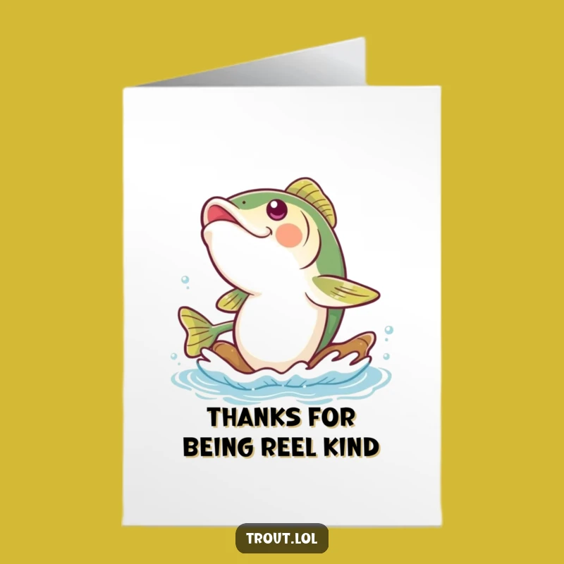 Free Printable Thank You Card: Giggling Trout, Gentle Current - Funny DIY