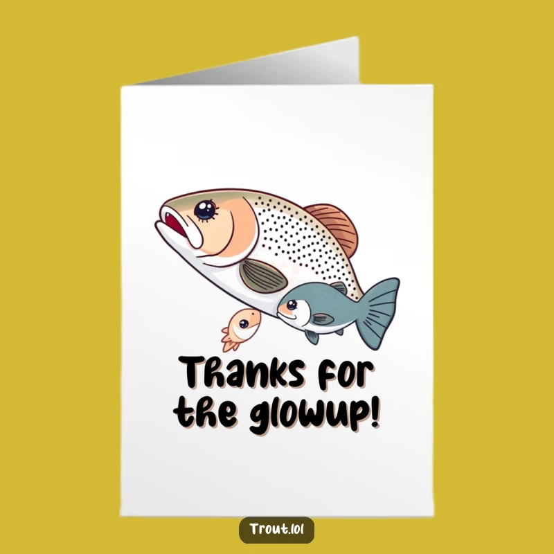 Free Printable Thank You Card: Glowing Microorganism Trout, Downloadable Gratitude
