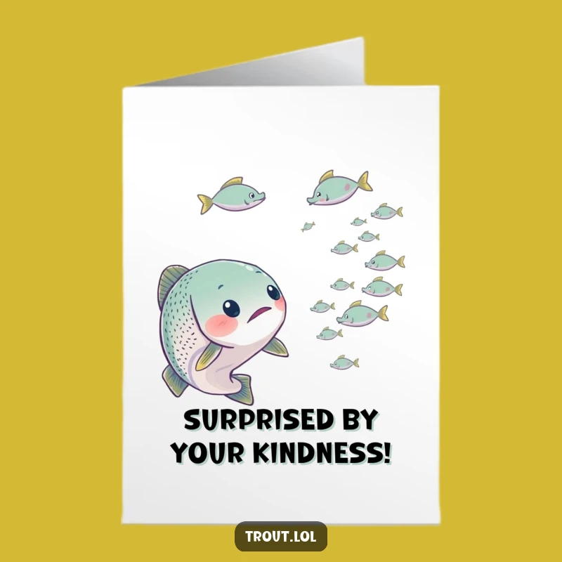 Free Printable Thank You Card: Surprised Trout's Thanks - Funny Aquatic Gratitude Downloadable