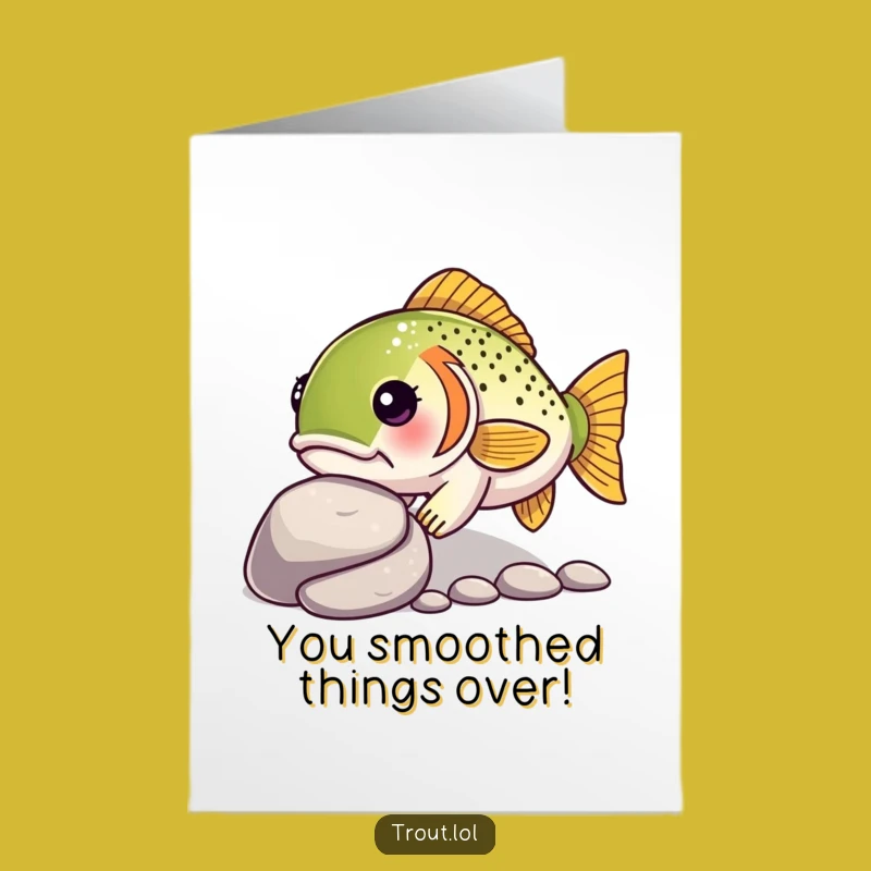 Free Printable Thank You: Determined Kawaii Trout for Persistent Gratitude