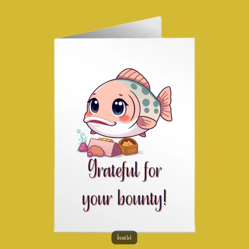 Free Printable Thank You Card: Curious Trout Finds Gratitude Treasure