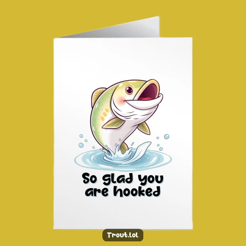 Free Printable Thanks Card: Grinning Trout Gratitude, Funny Fish Downloadable!