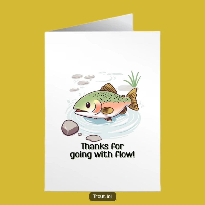 Trout Thank You Glide Free Printable Card - A Peaceful Downloadable Gift!
