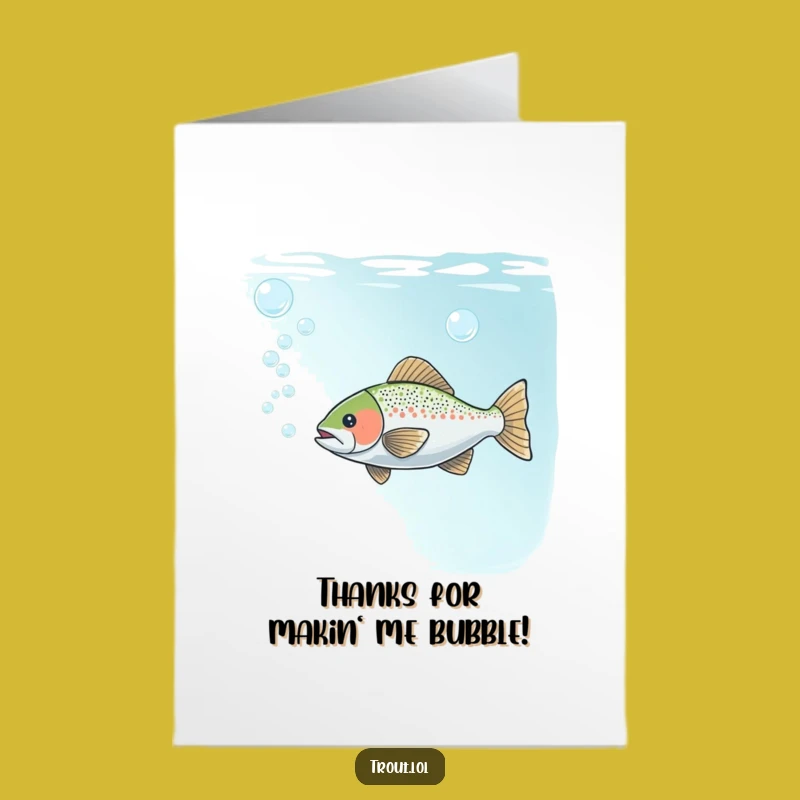 Free Printable Thank You Trout Card - Funny Bubble Gratitude Downloadable