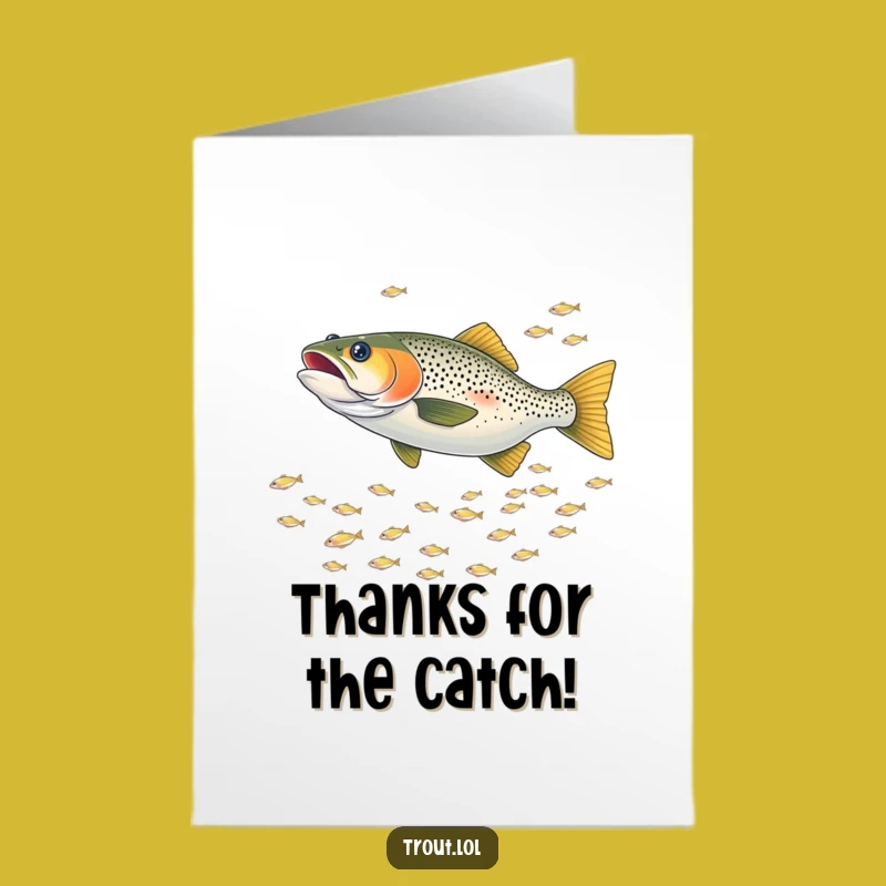 Free Printable Thank You Trout Card - Funny Chase Gratitude Downloadable
