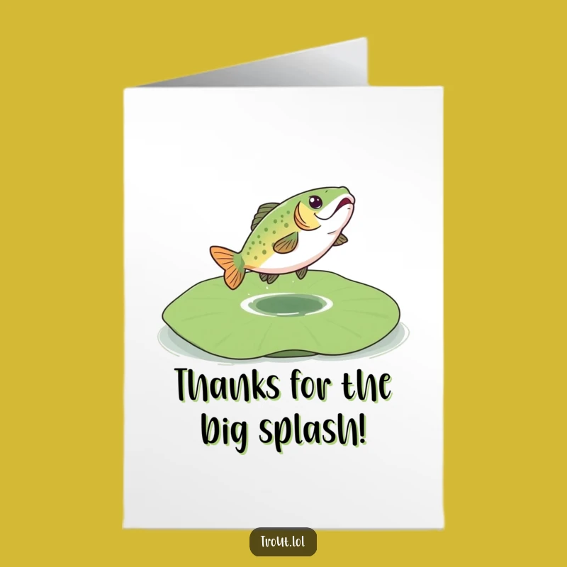 Trout Thank You Bounce Free Printable Card - A Goofy Downloadable Gift!