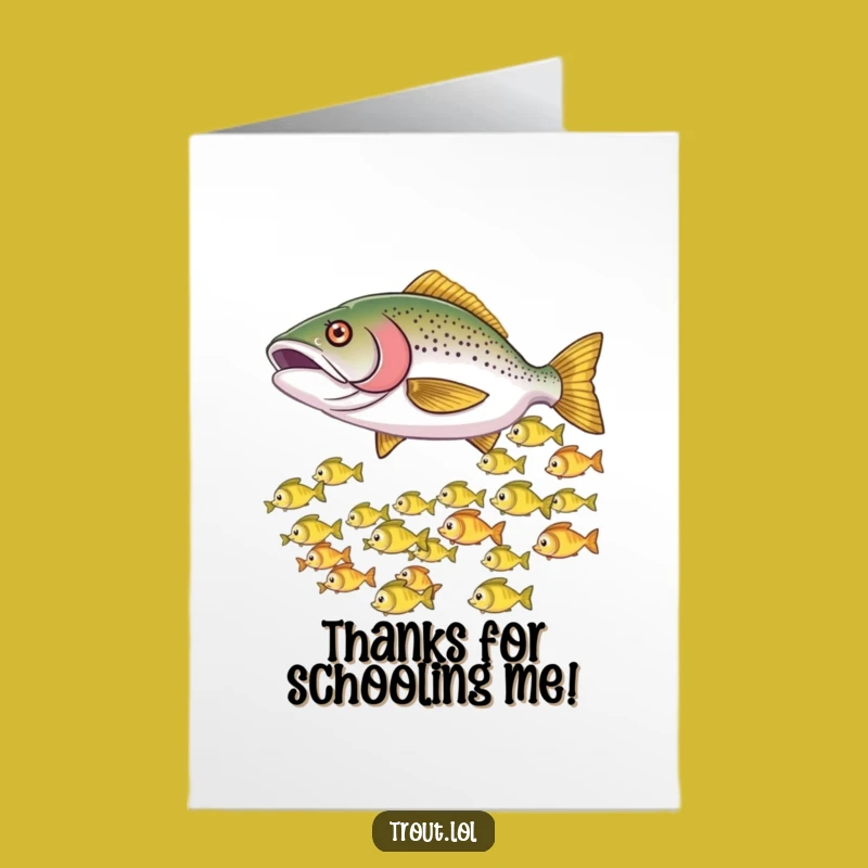 Trout Thank You Nudge Free Printable Card - A Fun Downloadable Gift!