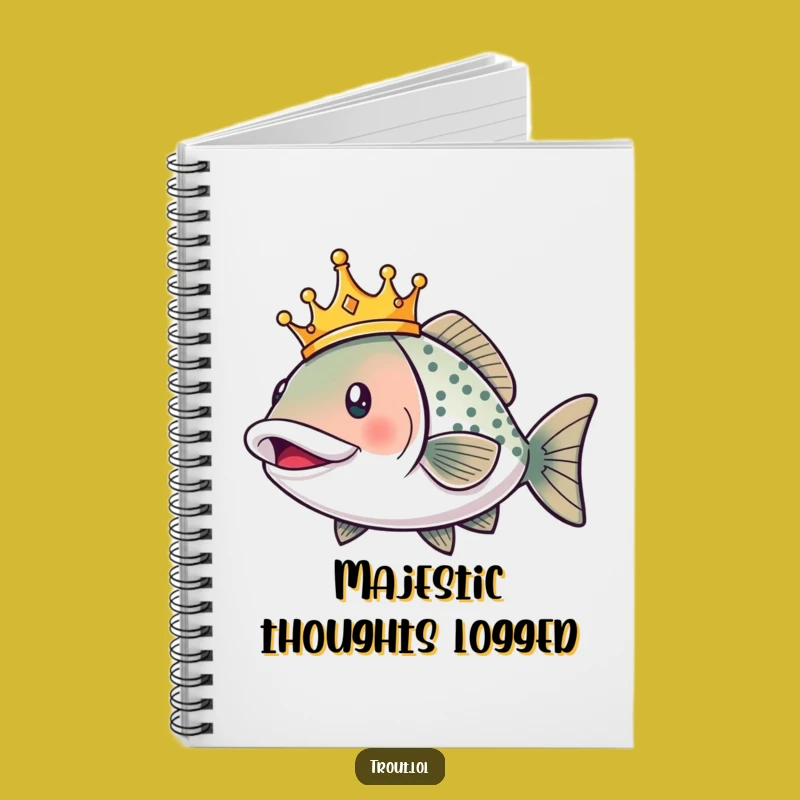 Funny Crowned Trout Notebook: Jot Down Royal Ideas with this Hilarious Fish Journal