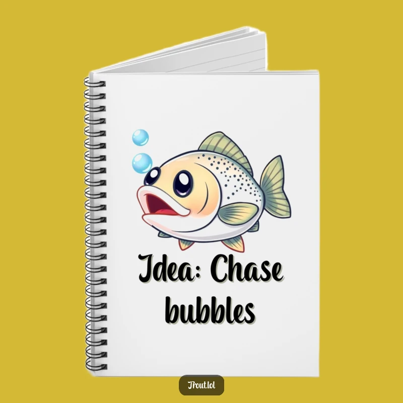 Funny Excited Trout Notebook: Jot Down Ideas with Aquatic Enthusiasm
