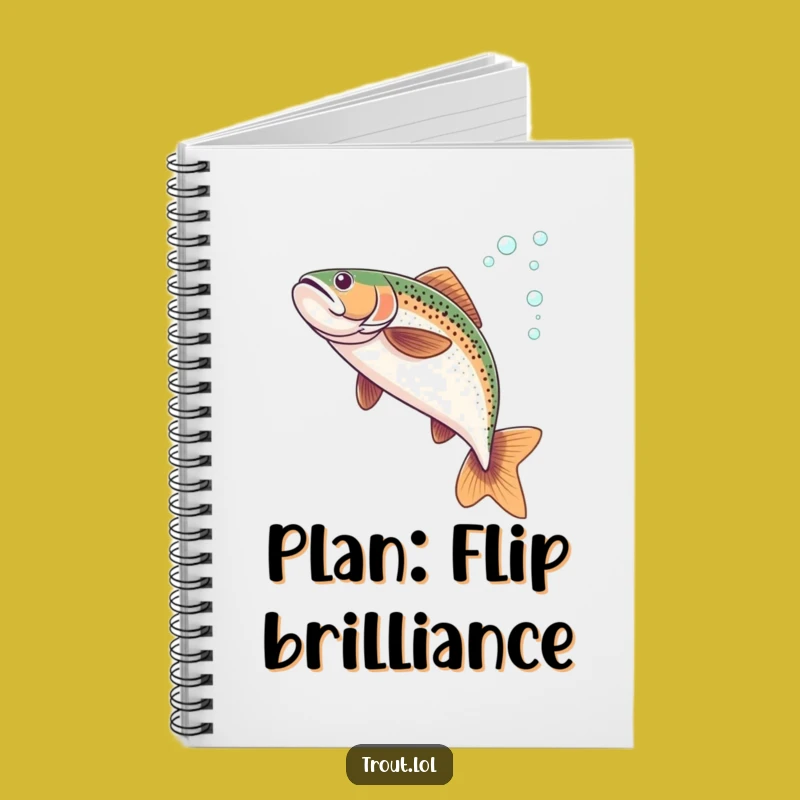 Funny Flipping Trout Notebook: Capture Your Thoughts with Fluid Style