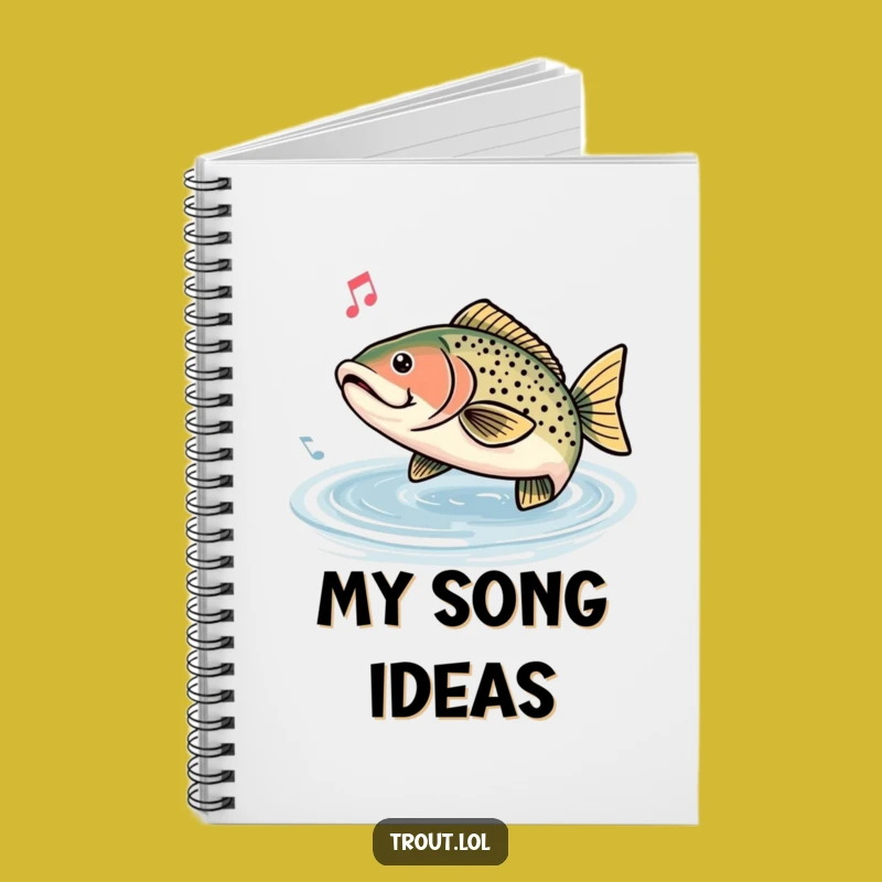 Funny Humming Trout Notebook: Compose Your Thoughts with Melody!