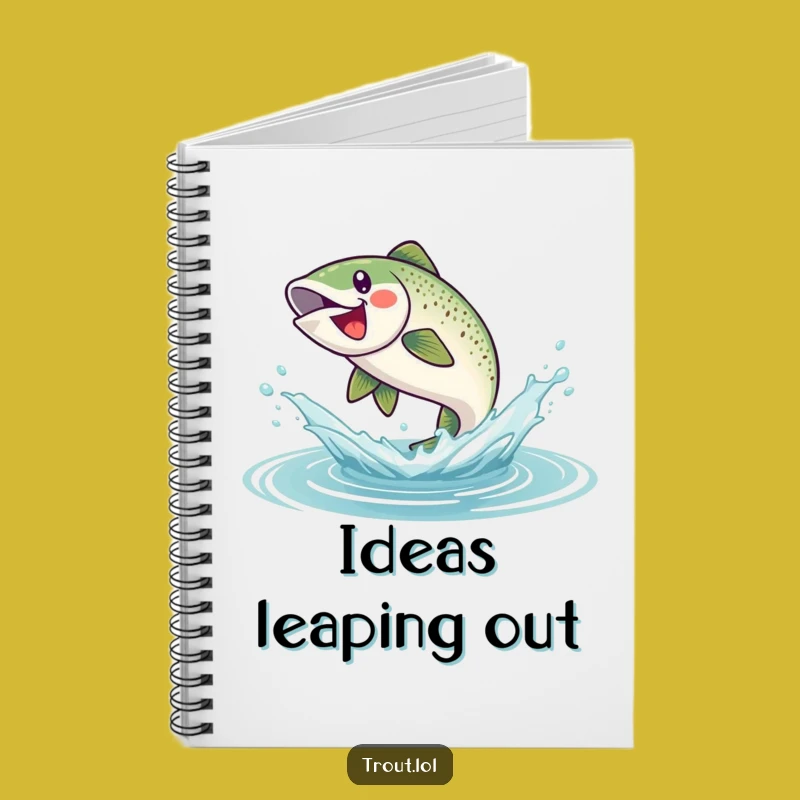 Funny Jumping Trout Notebook: Jot Down Ideas with this Hilarious Splashy Fish Journal