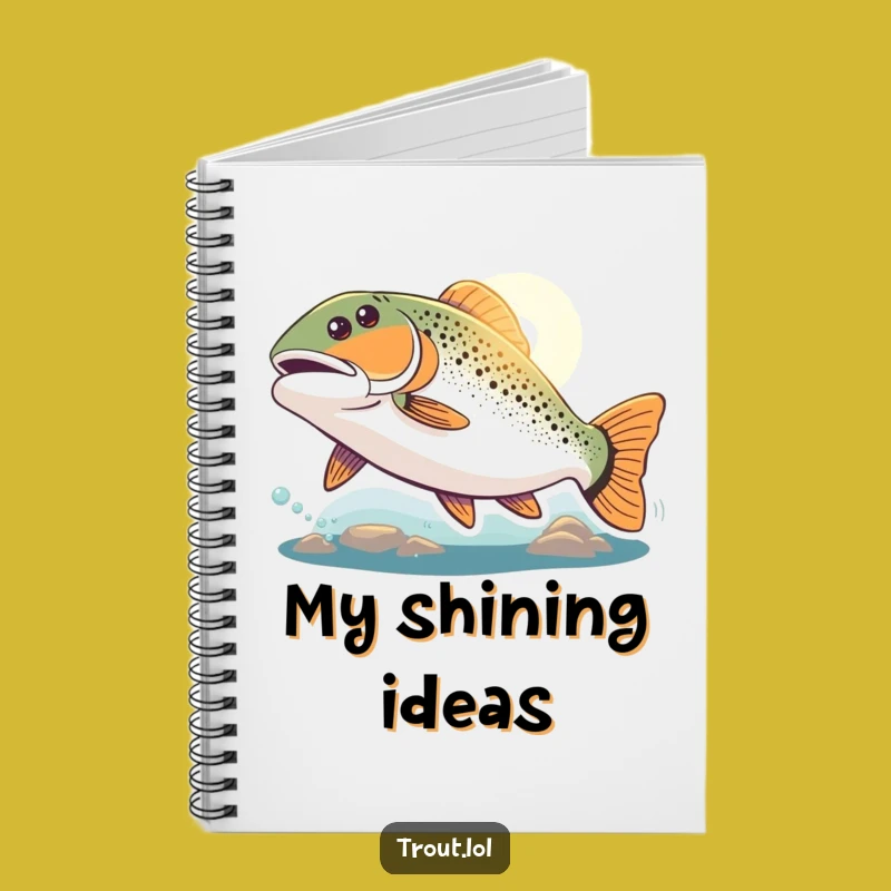 Funny Optimistic Trout Notebook: Inspire Your Thoughts with Aquatic Drive!
