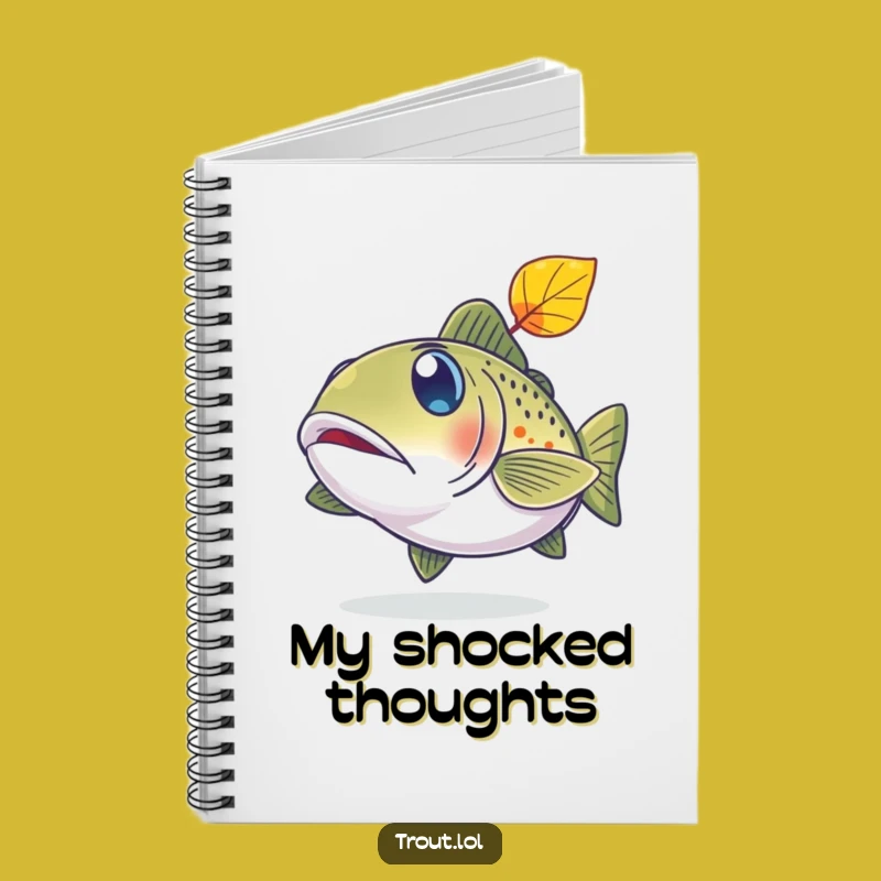 Funny Surprised Trout Notebook - Jot Down Surprising Thoughts Hilariously