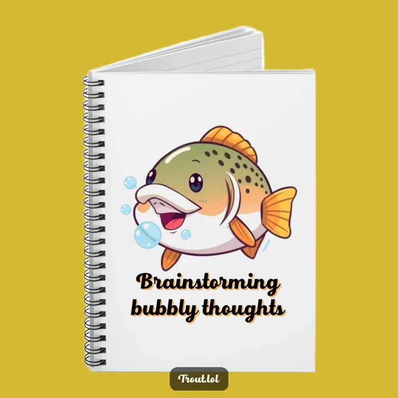 Funny Trout Face Notebook - Jot Down Thoughts with Aquatic Humor
