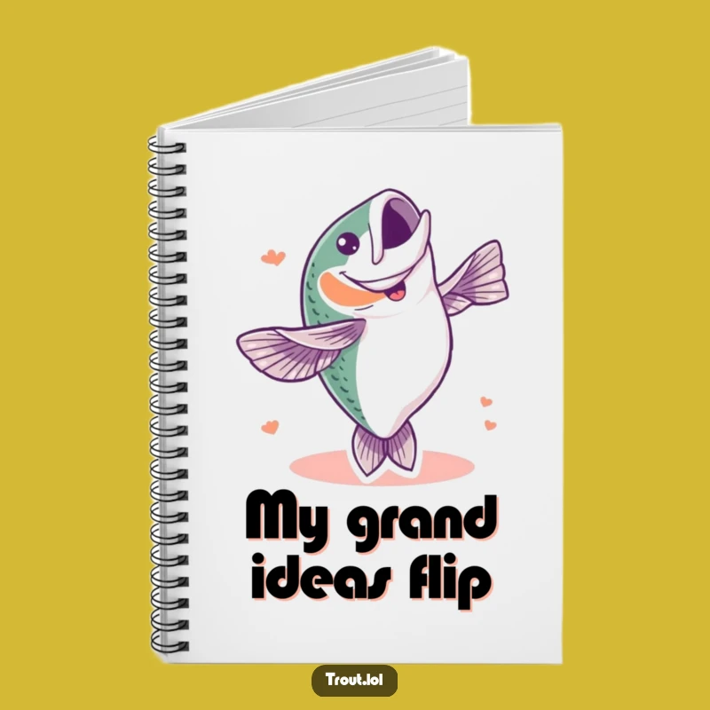 Funny Trout Flip Notebook: Hilarious Journal for Anglers' Ideas & Celebration Notes Gift
