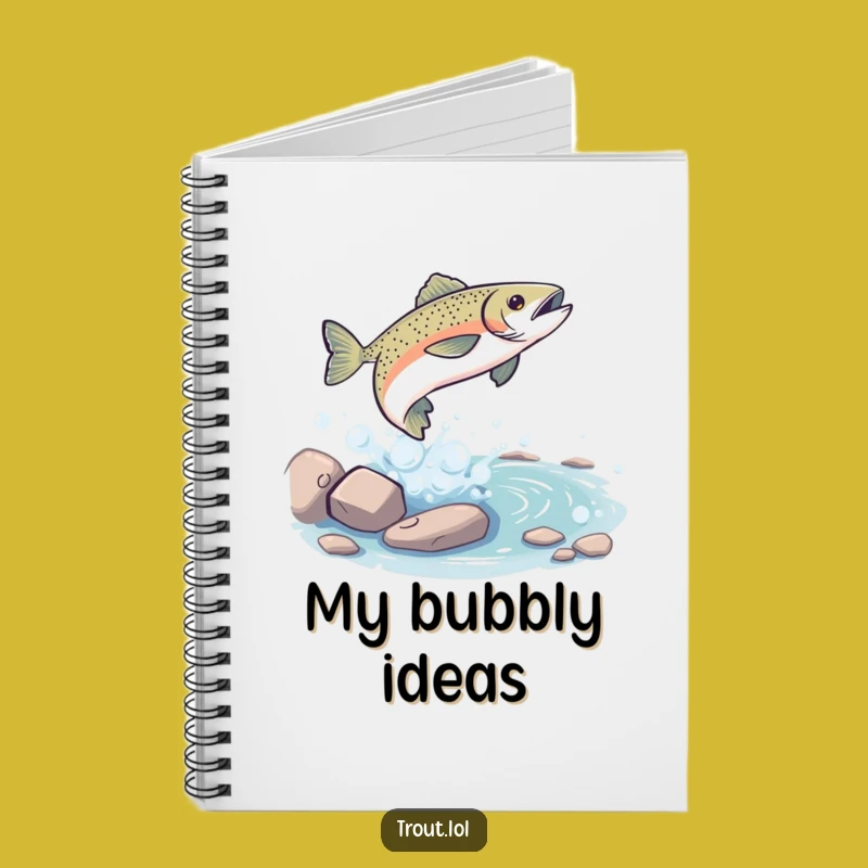 Funny Trout Leap Notebook: Playful Stream Journal, Humorous Gift for Writers