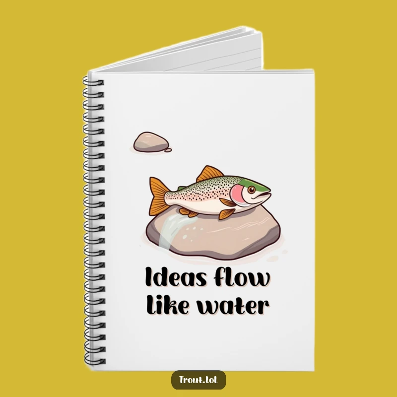 Funny Trout River Slide Notebook - Jot Down Ideas with Aquatic Inspiration