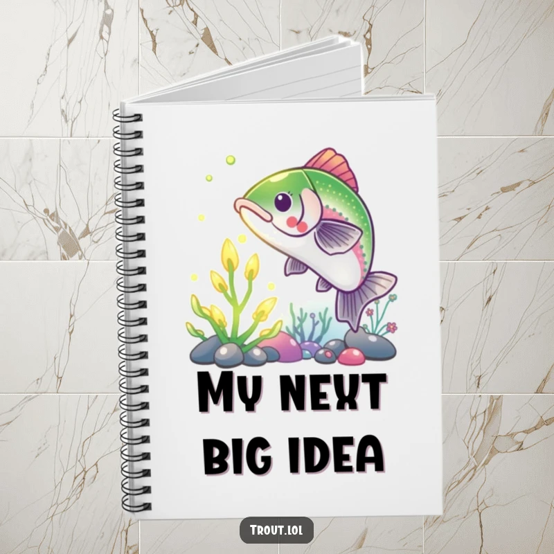 Funny Trout Notebook: A journal featuring a trout reaching for a glowing underwater plant, perfect for writing funny notes.