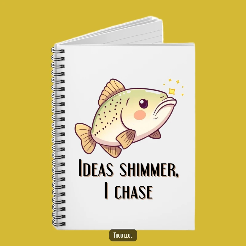 Funny Chasing Trout Notebook: Playful Fish & Light Journal, Gift