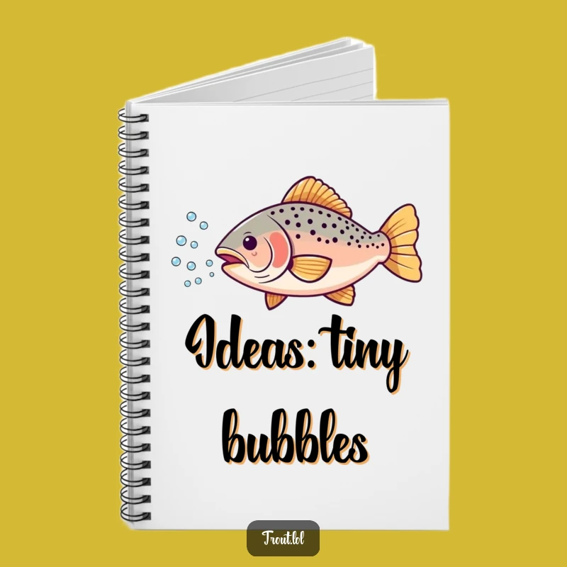 Funny Trout Bubbles Notebook: Jot Down Ideas with Playful Aquatic Inspiration