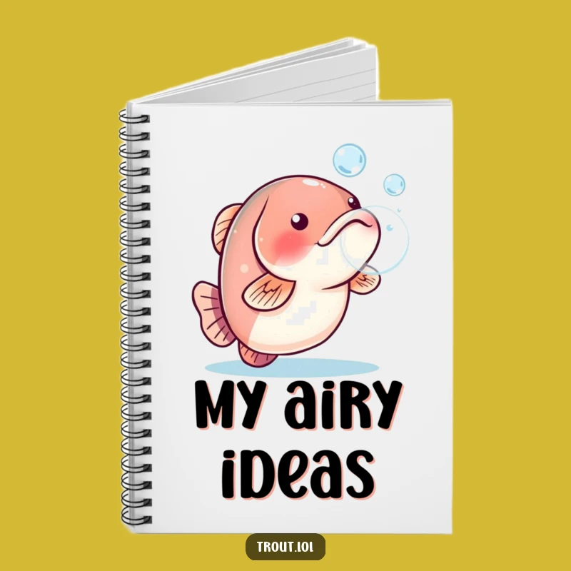 Funny Trout Bubble Notebook - Playful Journal Gift