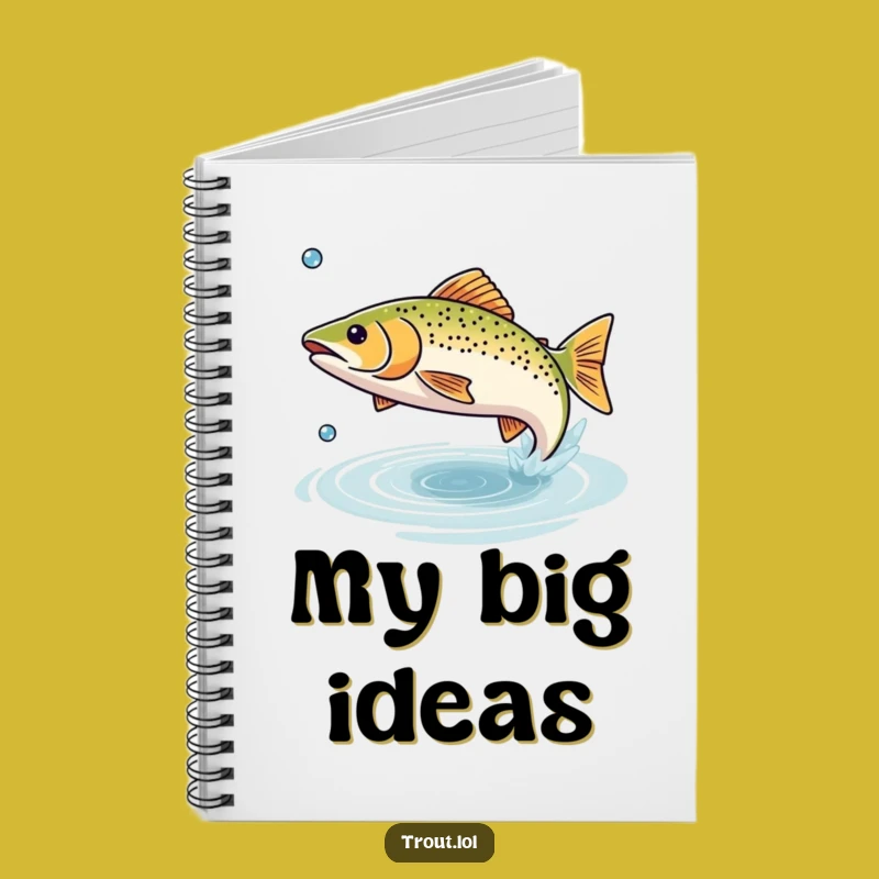 Funny Trout Fishing Notebook: Happy Angler Ideas, Perfect Funny Gift