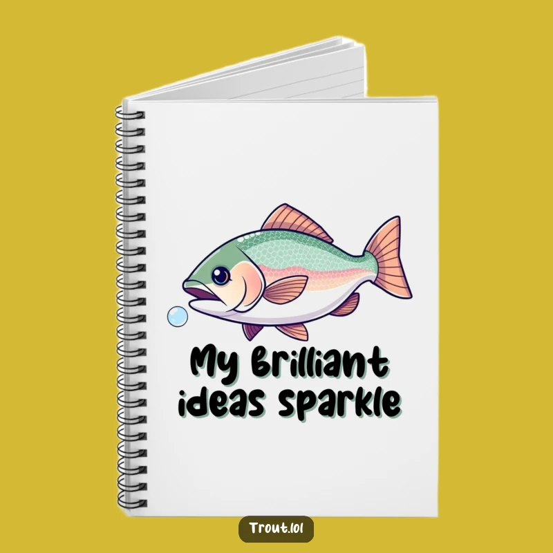 Funny Sparkling Trout Bubble Chase Notebook - Jot Down Laughs & Funny Gift!