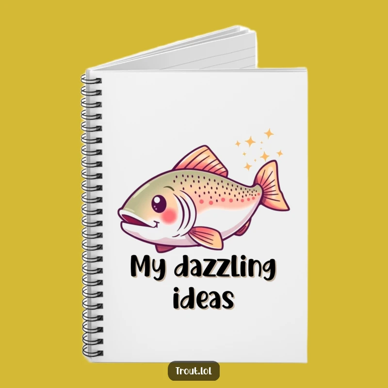 Funny Sparkly Trout Notebook: Jot Down Your Magical Ideas
