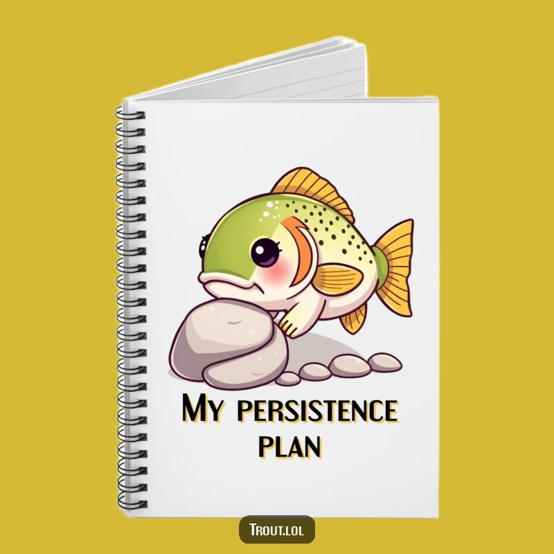 Funny Kawaii Trout Notebook: Jot Down Goals, Perfect Determined Gift