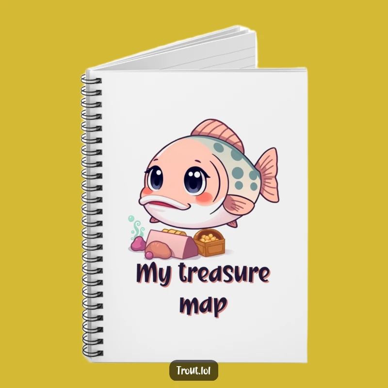 Funny Kawaii Trout Notebook: Jot Down Discoveries, Perfect Adventure Gift