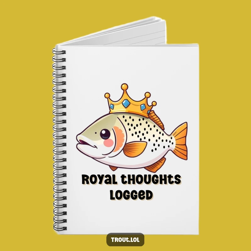 Funny Kawaii Trout Notebook: Royal Fish Journal, Hilarious Gift Idea