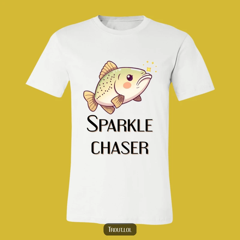 Funny Chasing Trout T-Shirt: Playful Fish & Light Tee, Gift