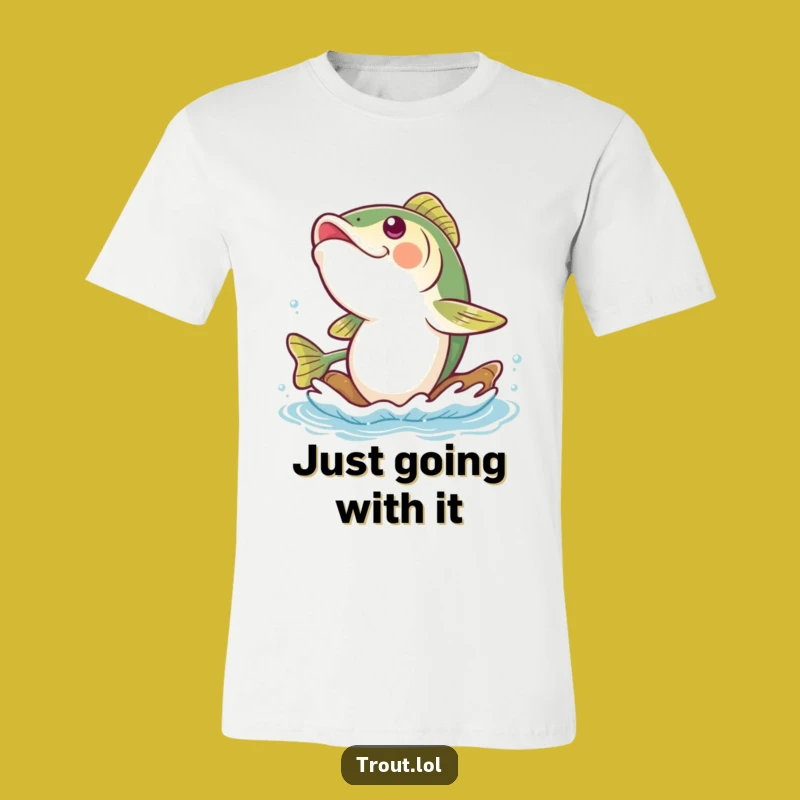 Funny Giggling Trout T-Shirt: Wear Your Laughter Down the Stream!