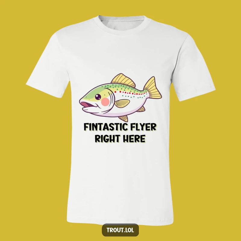 Funny Gliding Trout T-Shirt: Spread Joy with this Happy Fishy Tee, Ideal Funny Gift