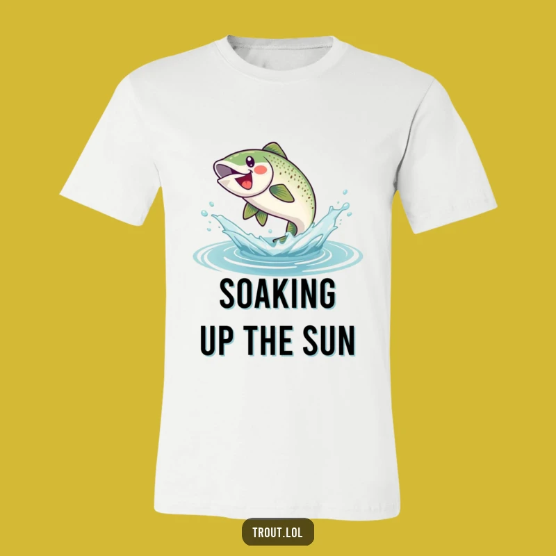 Funny Leaping Trout T-Shirt: Wear Your Joy with this Hilarious Splashy Fish Tee