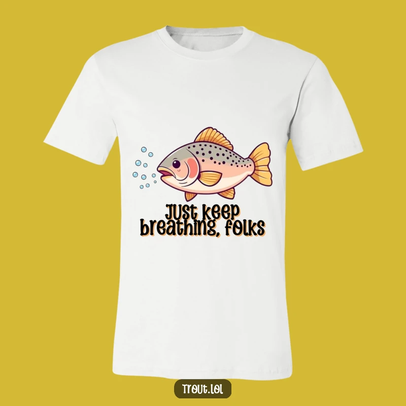 Funny Trout Bubble Tee: Hilarious Fish Design for a Playful and Comfy Outfit