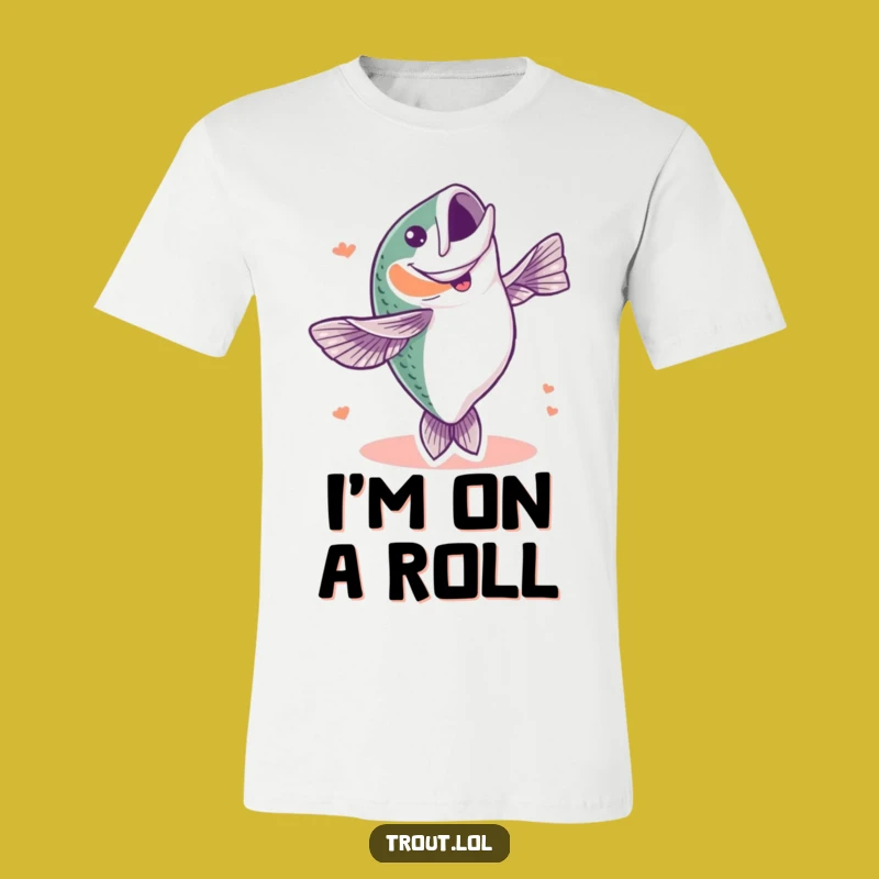 Funny Trout Flipping T-Shirt: Hilarious Angler's Joyful Celebration Tee for Gift