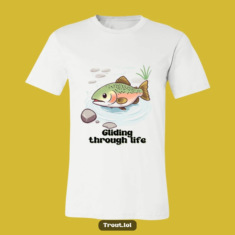 Funny Blissful Trout T-Shirt: Wear Your Zen with Pride!