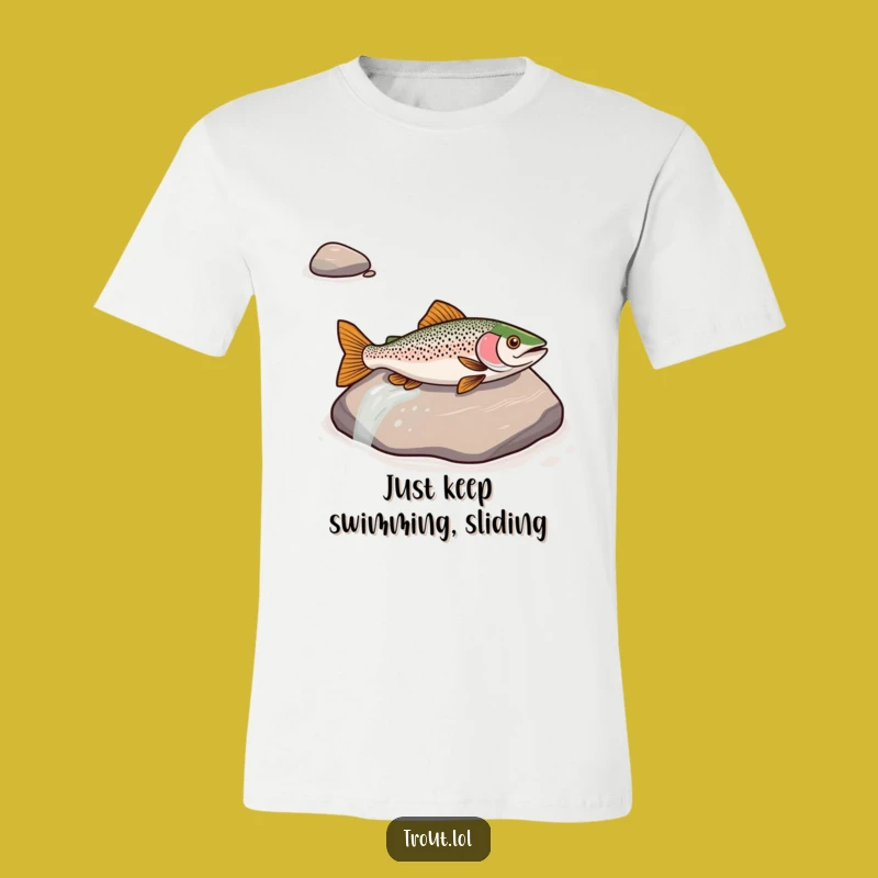 Funny Trout River Slide T-Shirt - Wear Your Aquatic Humor with Pride