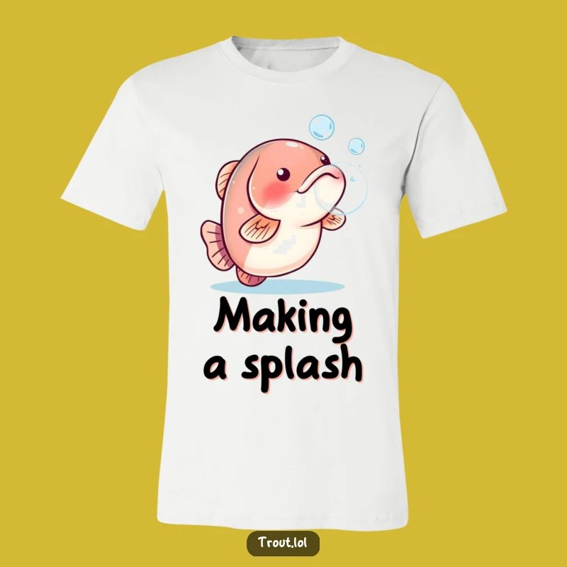 Funny Trout Bubble T-Shirt - Playful Fish Tee Gift