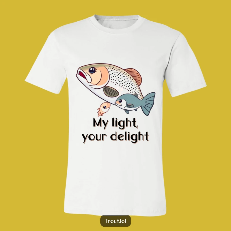 Funny Sharing Trout T-Shirt - Wear Your Heart on Your Sleeve (or Fin)