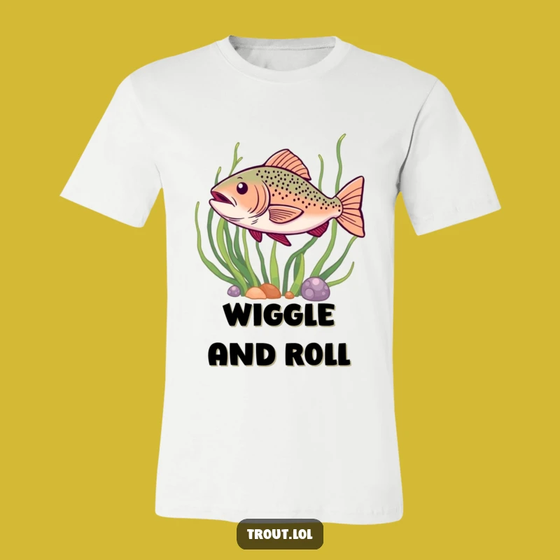 Funny Happy Wiggle Trout T-Shirt - Fun & Wavy Gift!