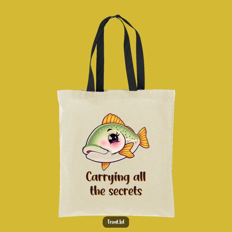 Funny Winking Trout Tote Bag - Carry Your Laughs in Style!